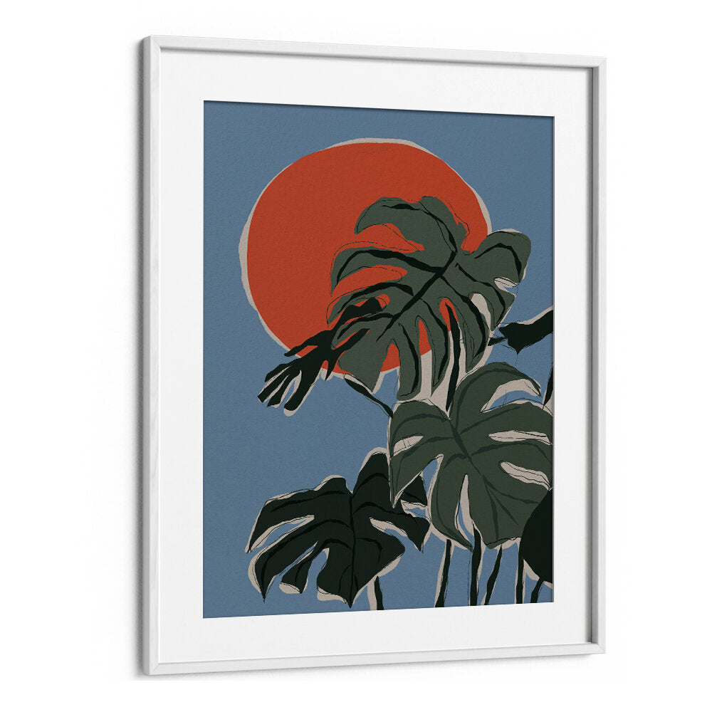 MONSTERA SUNSET , BOHO ART PAINTINGS