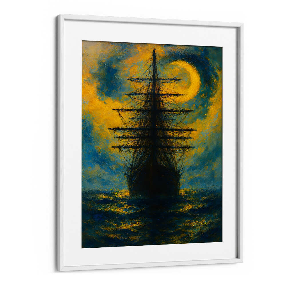 MOONLIT MAST , EXPRESSIONISM PAINTINGS