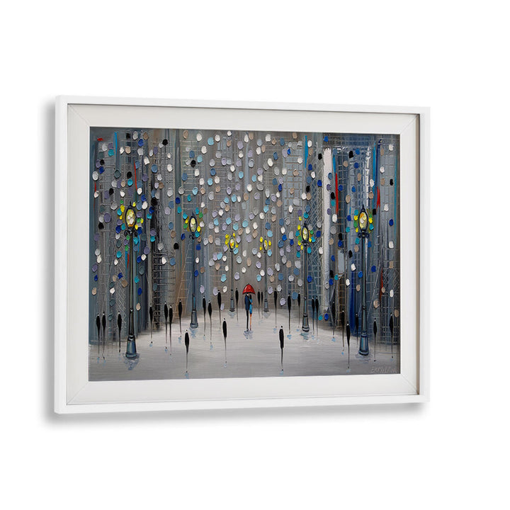 NIGHT CITY PARK , MODERN IMPRESSIONISM PAINTINGS