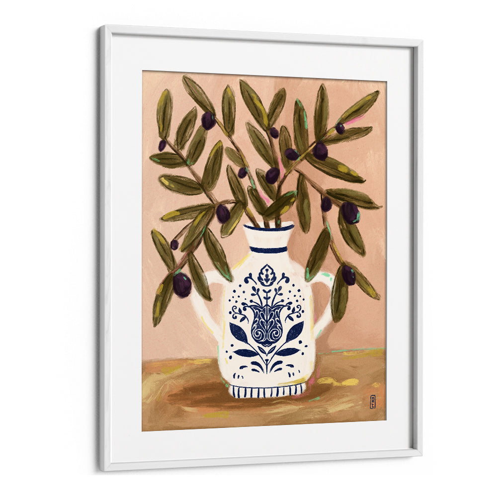 OLIVE BRANCHES IN A POT PAINTING