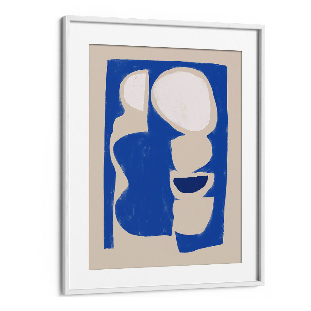 ORGANIC SHAPE CUT OUT IN BLUE , ABSTRACT PAINTINGS