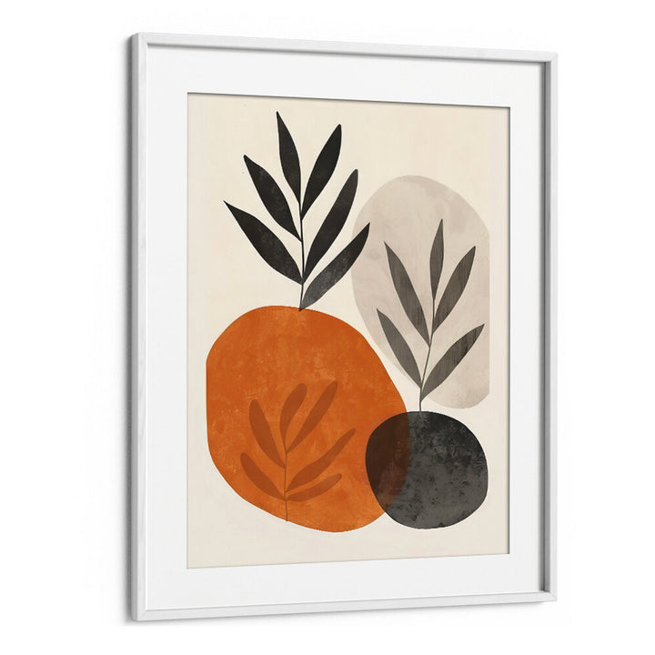 PAINTED SHAPES AND PLANTS III , BOHO ART PAINTINGS