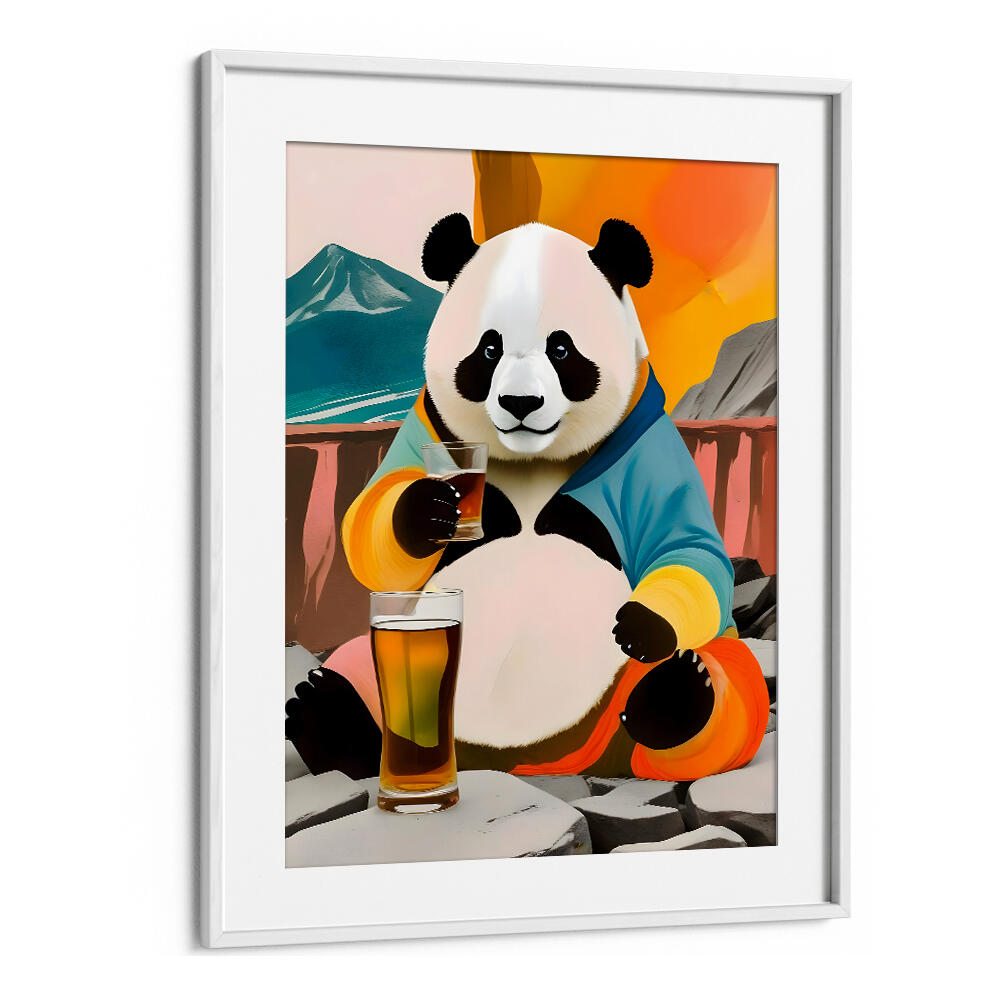 PANDA BEER BUZZ , ANIMAL PAINTINGS