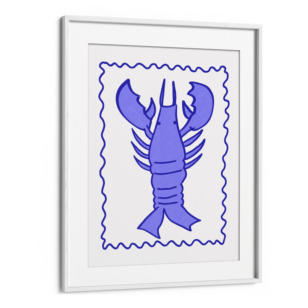 PURPLE LOBSTER STAMP , KIDS ROOM PAINTINGS