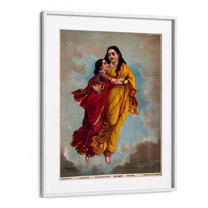 SAKUNTALA AND HER MOTHER FLY TOWARDS HEAVEN