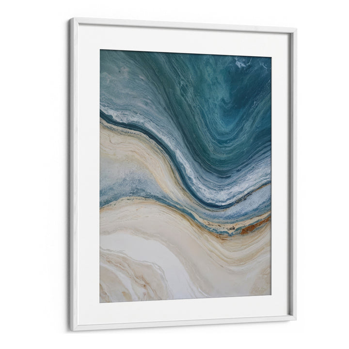 SANDY SHORES, ABSTRACT PAINTINGS showcase elegant coastal hues, perfect for beach lovers and stylish home decor.
