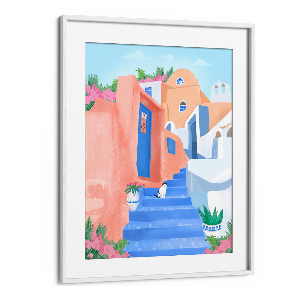SANTORINI STREET , TRAVEL POSTERS