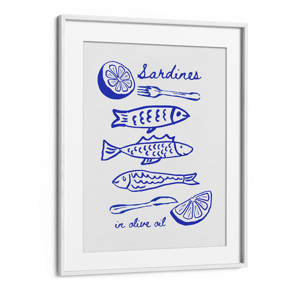 SARDINES IN OLIVE OIL BLUE , BAR & CAFE ART
