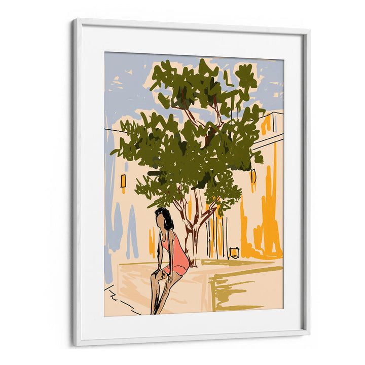 SERENE COURTYARD PAUSE , FASHION POSTERS