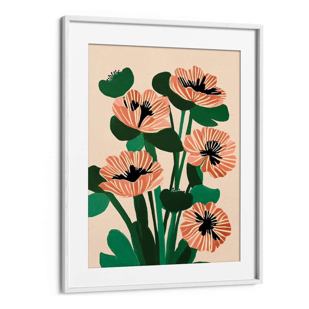 MODERN WILD POPPIES , FLORAL FLOWER PAINTINGS