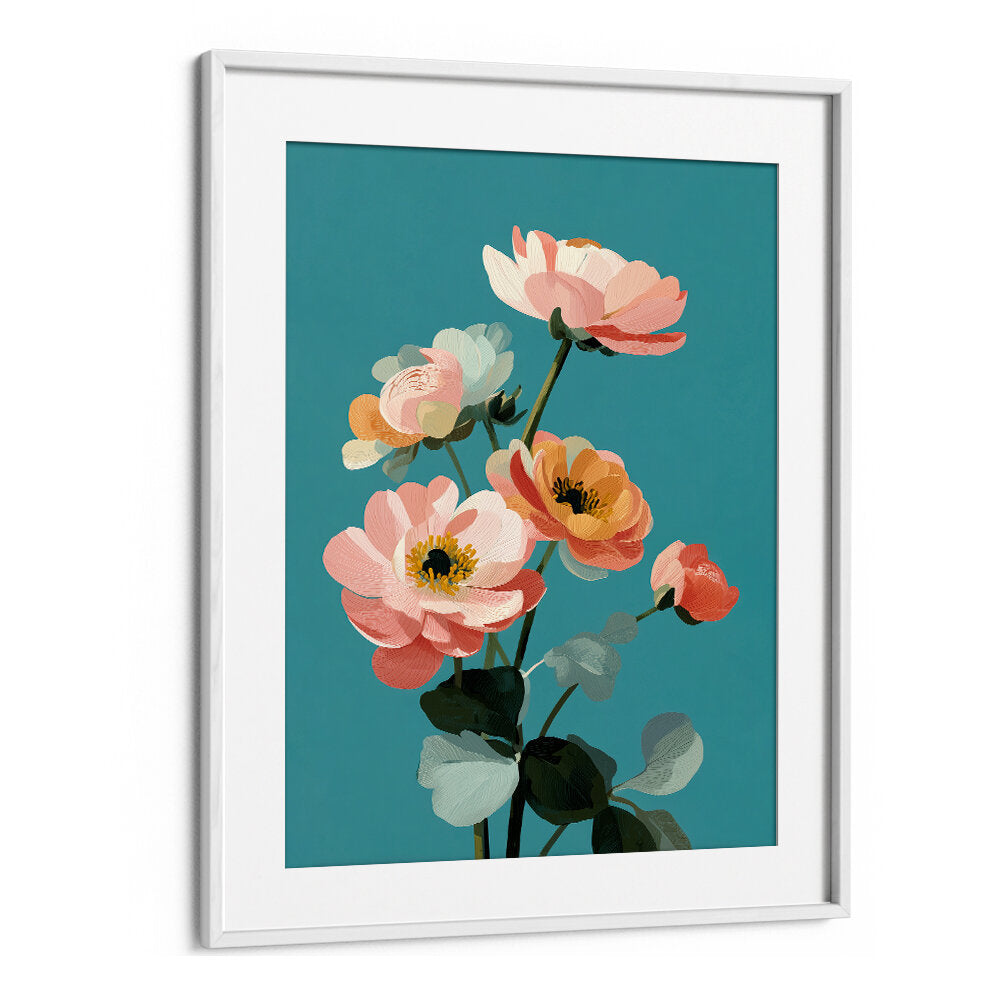 SOFT SPRING BOTANICALS , FLORAL FLOWER PAINTINGS