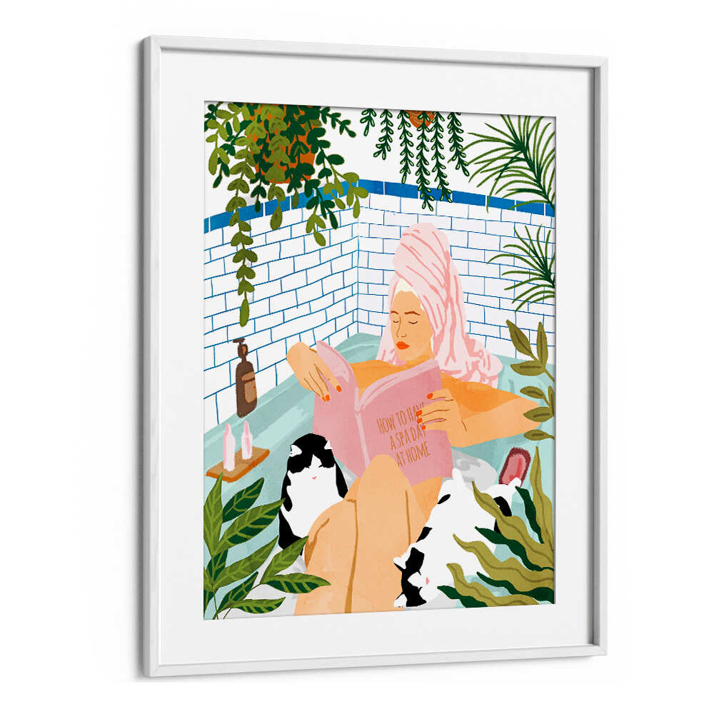 SPA DAY AT HOME , PORTRAITS & FIGURATIVE ILLUSTRATIONS