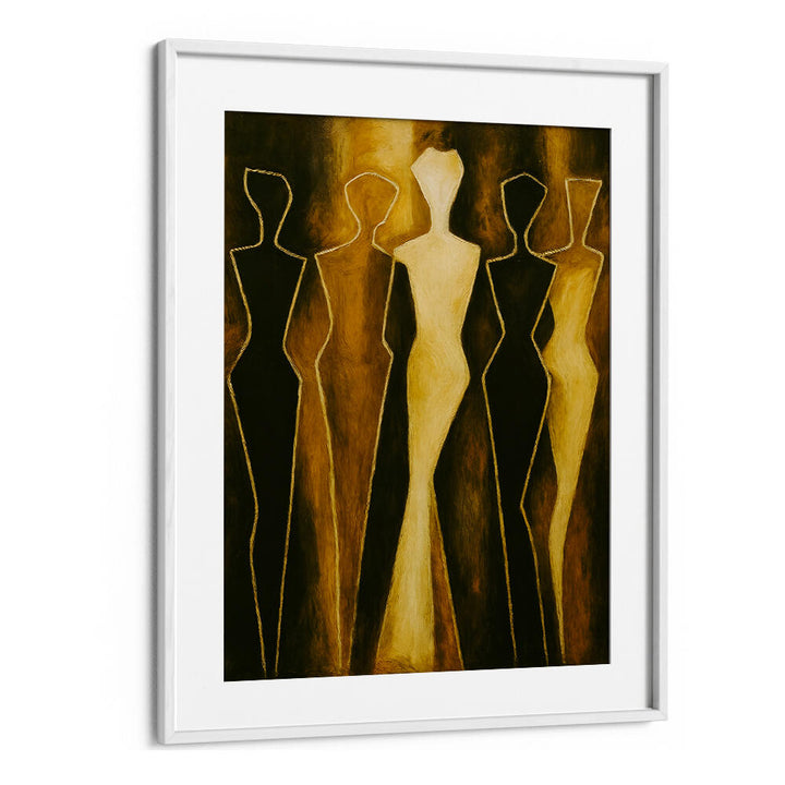 STATUES IN THE GLOW , EXPRESSIONISM PAINTINGS