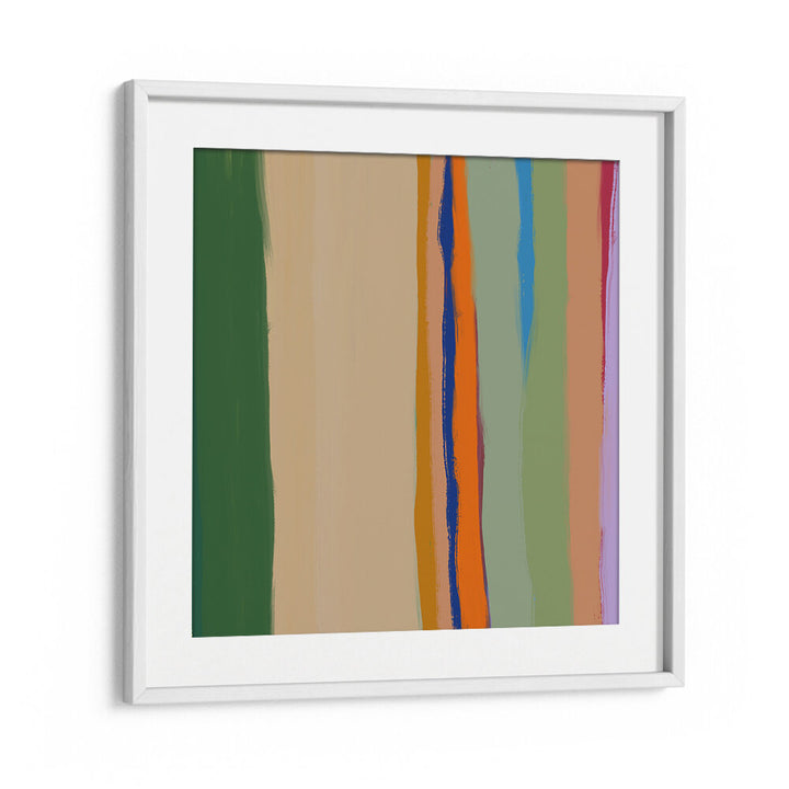 STRIPES WITH EARTHY GREENS , ABSTRACT PAINTINGS