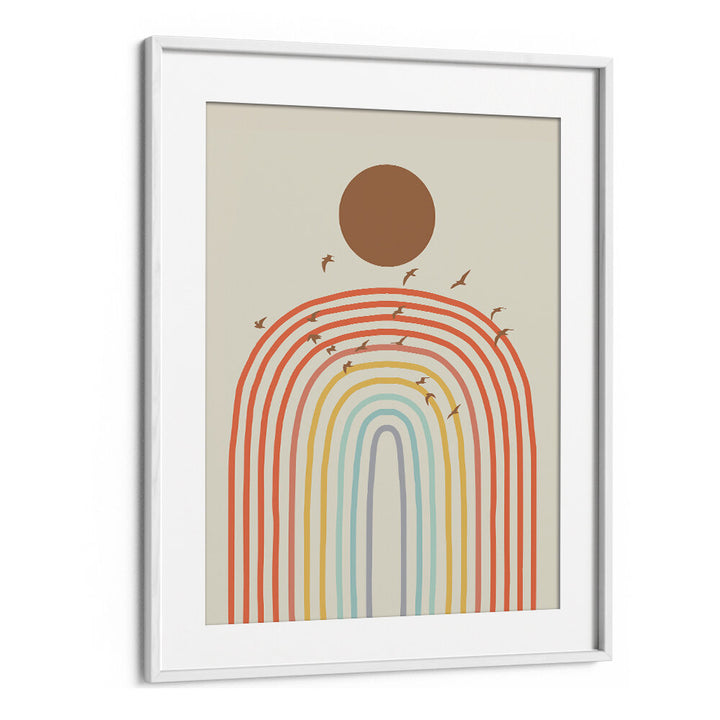 STYLIZED RAINBOW , BOHO ART PAINTINGS