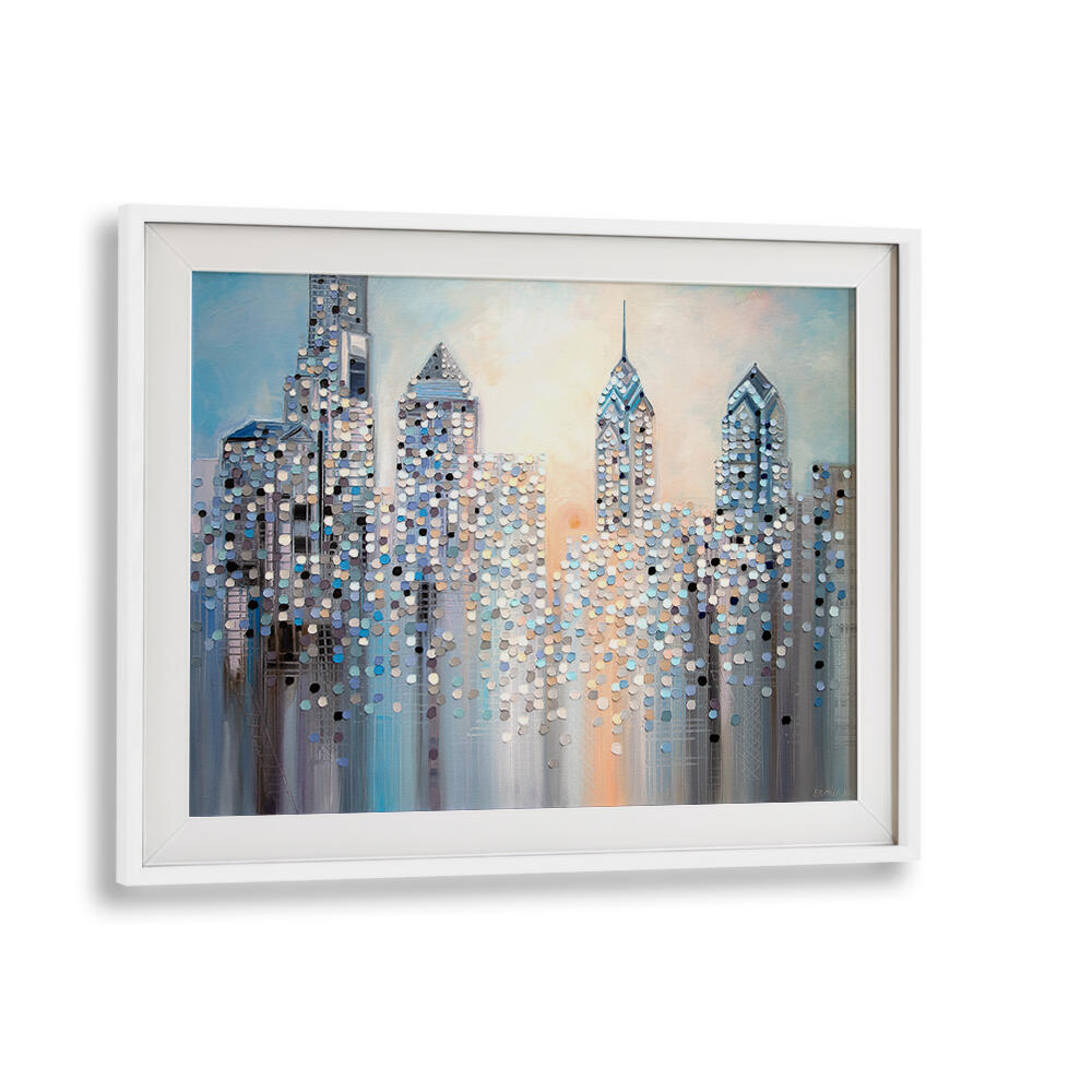 SUNRISE IN PHILADELPHIA , MODERN IMPRESSIONISM PAINTINGS