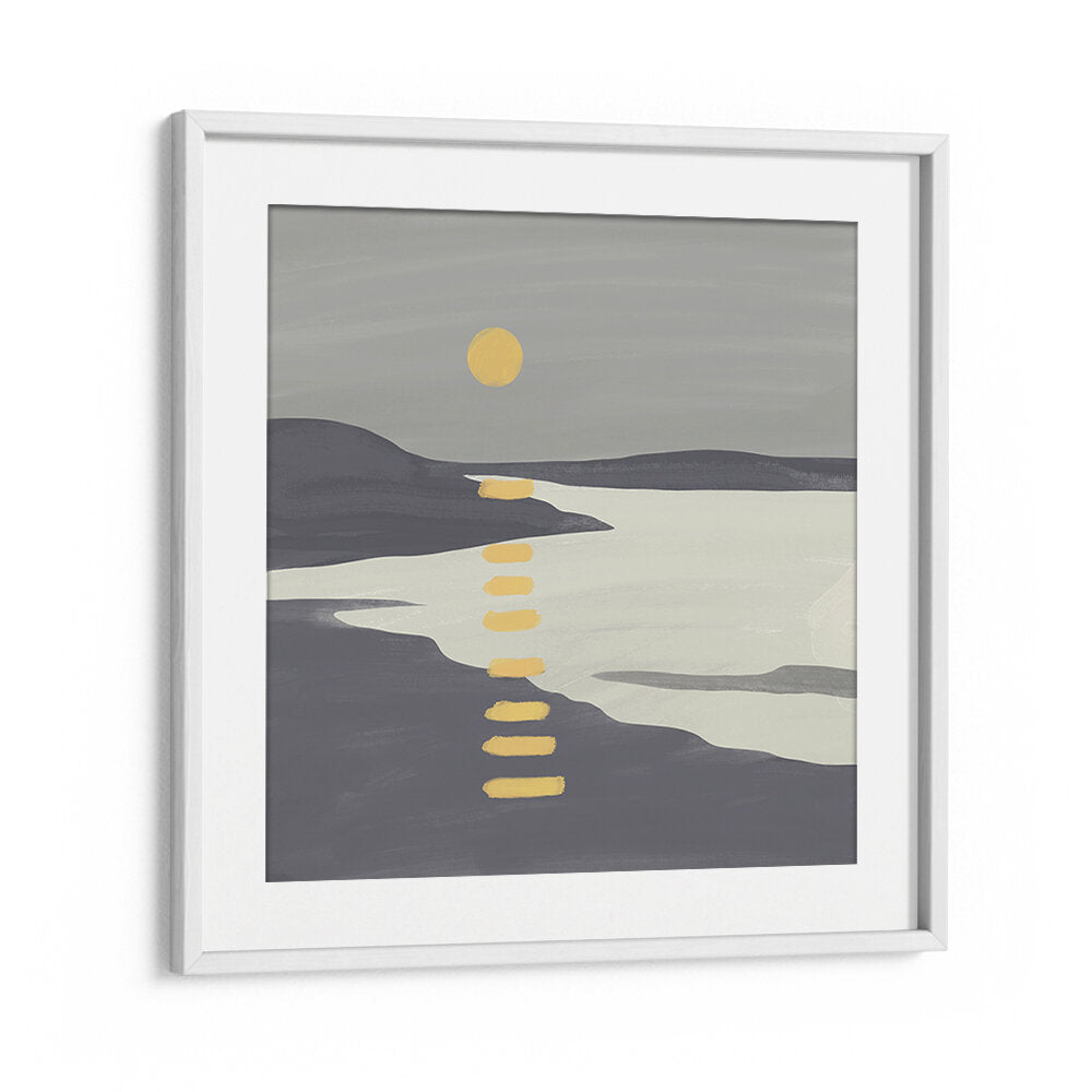 SUNSET OVER TRANQUIL LAKE , LANDSCAPE PAINTINGS