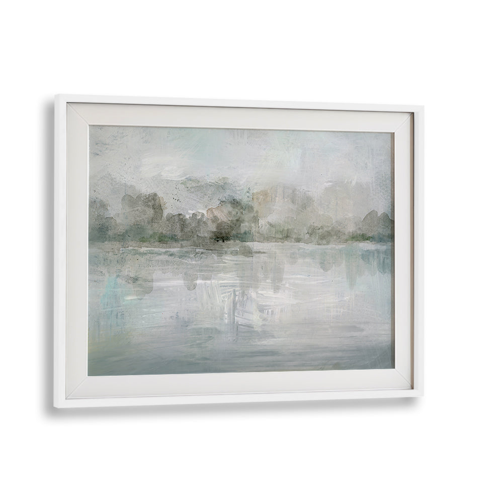 Serene TRANQUIL MISTY LAKE, LANDSCAPE PAINTINGS perfect for creating a calming atmosphere in any space.