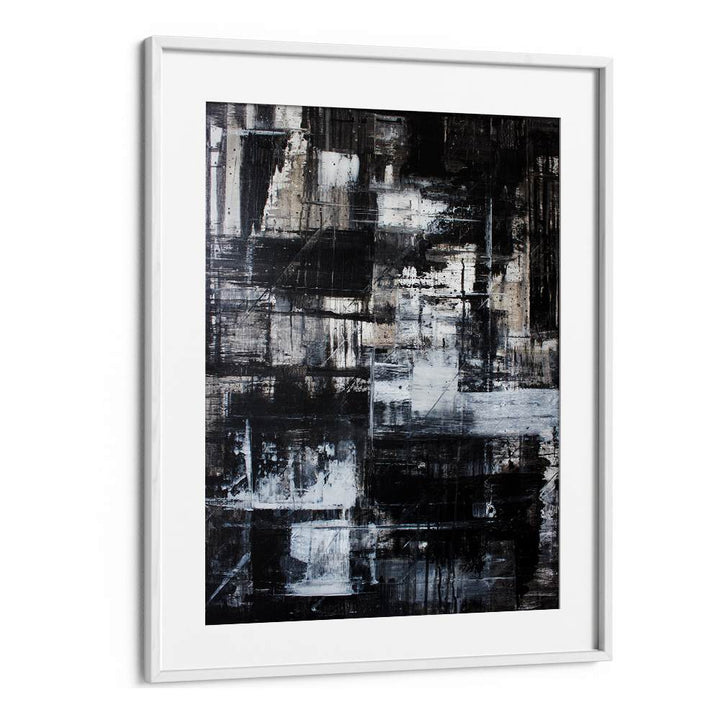 TEXTURED BLACK WHITE ABSTRACT