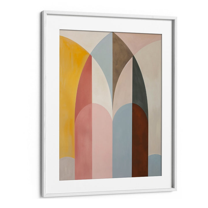 Stylish geometric art print featuring vibrant colors and shapes, perfect for modern decor—THE ARCH, GEOMETRIC ART PRINTS.