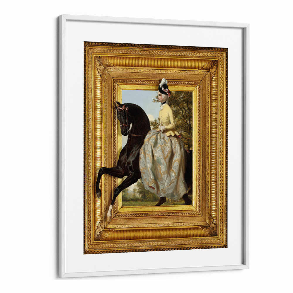 THE LADY AND HER HORSE , ANIMAL PAINTINGS