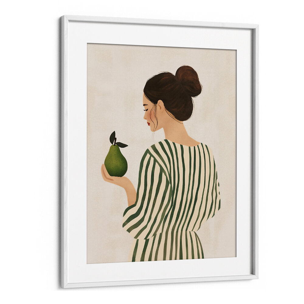 THE WOMAN AND THE PEAR , PORTRAITS & FIGURATIVE ILLUSTRATIONS