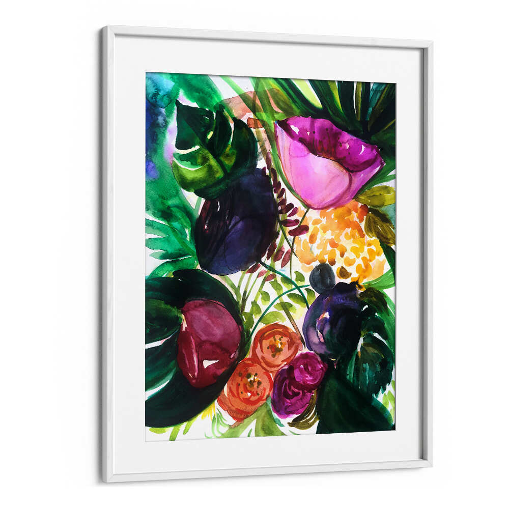 TROPICA I , FLORAL FLOWER PAINTINGS