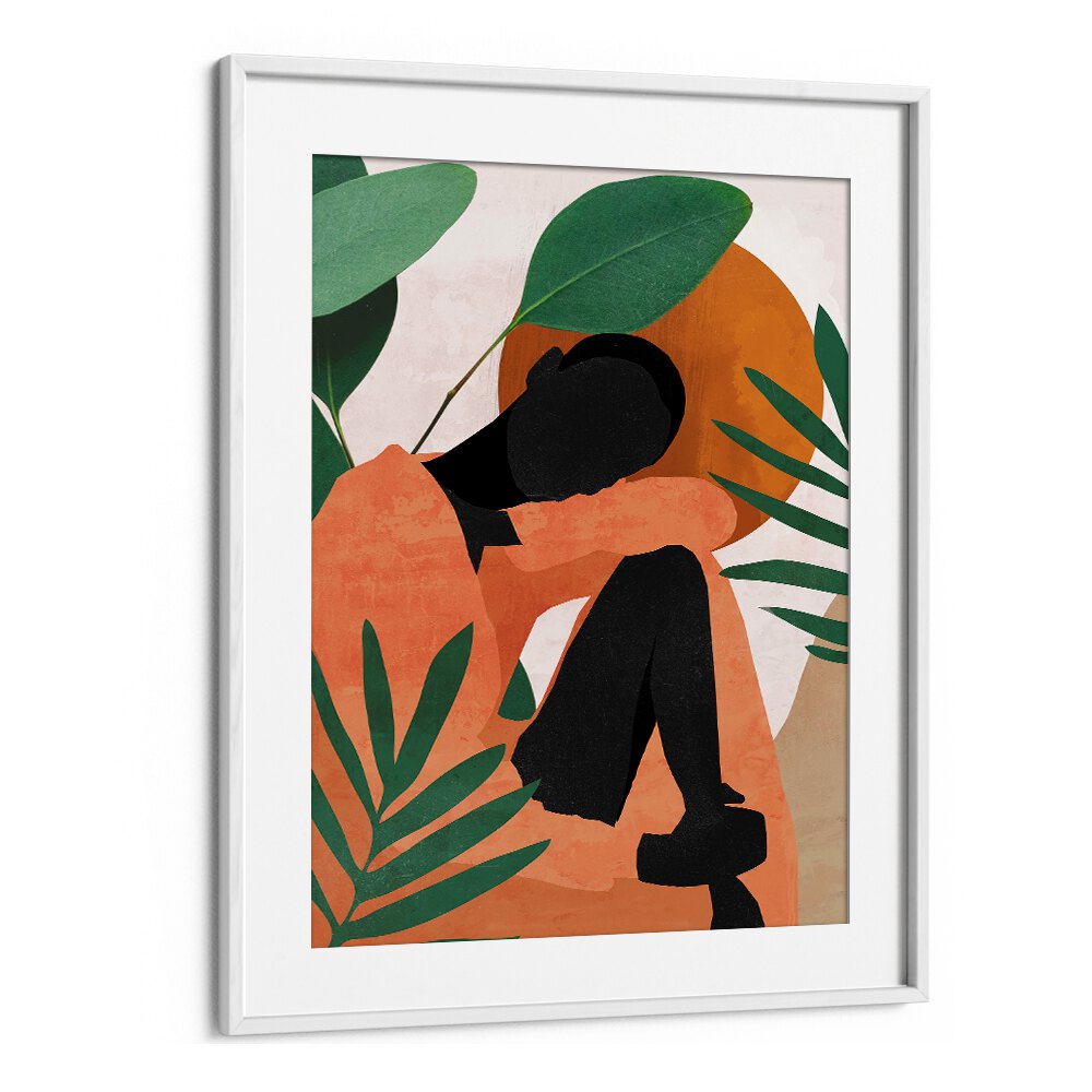 Vibrant TROPICAL GIRL SHAPE II, PORTRAITS artwork showcasing abstract emotional expression and human form.