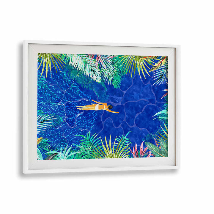 TROPICAL JUNGLE POOL , BEACH PAINTINGS