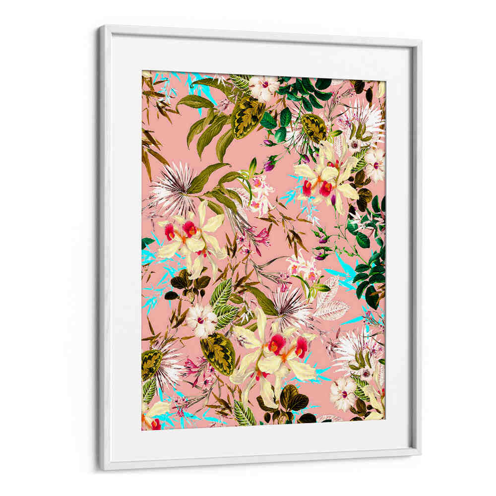 TROPICAL PINK ORCHIDS , FLORAL FLOWER PAINTINGS