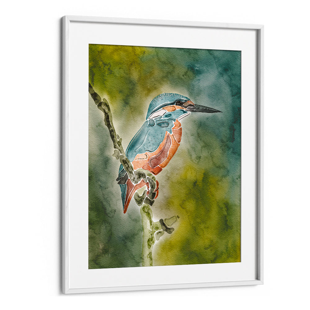 VIBRANT WATERCOLOR KINGFISHER