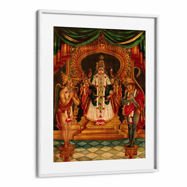 VISHNU PORTRAYED WITH HANUMAN AND GARUDA