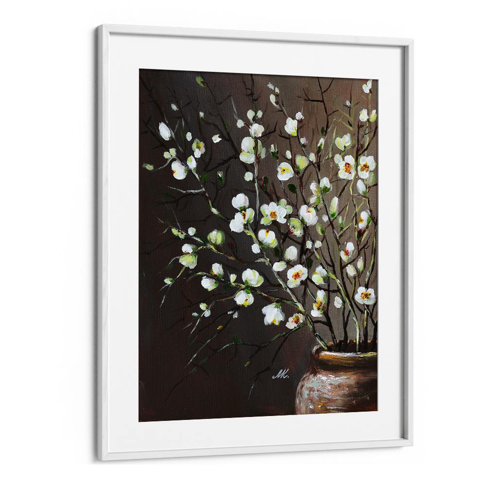WHITE BLOSSOMS IN VASE
