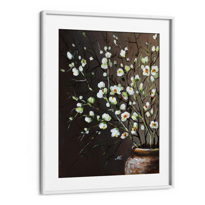 WHITE BLOSSOMS IN VASE