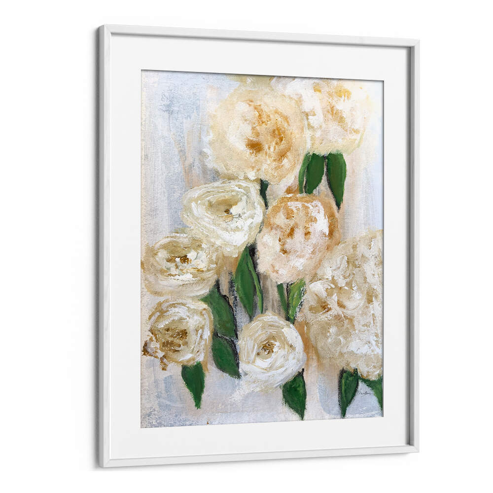 WHITE WHISPER , FLORAL FLOWER PAINTINGS