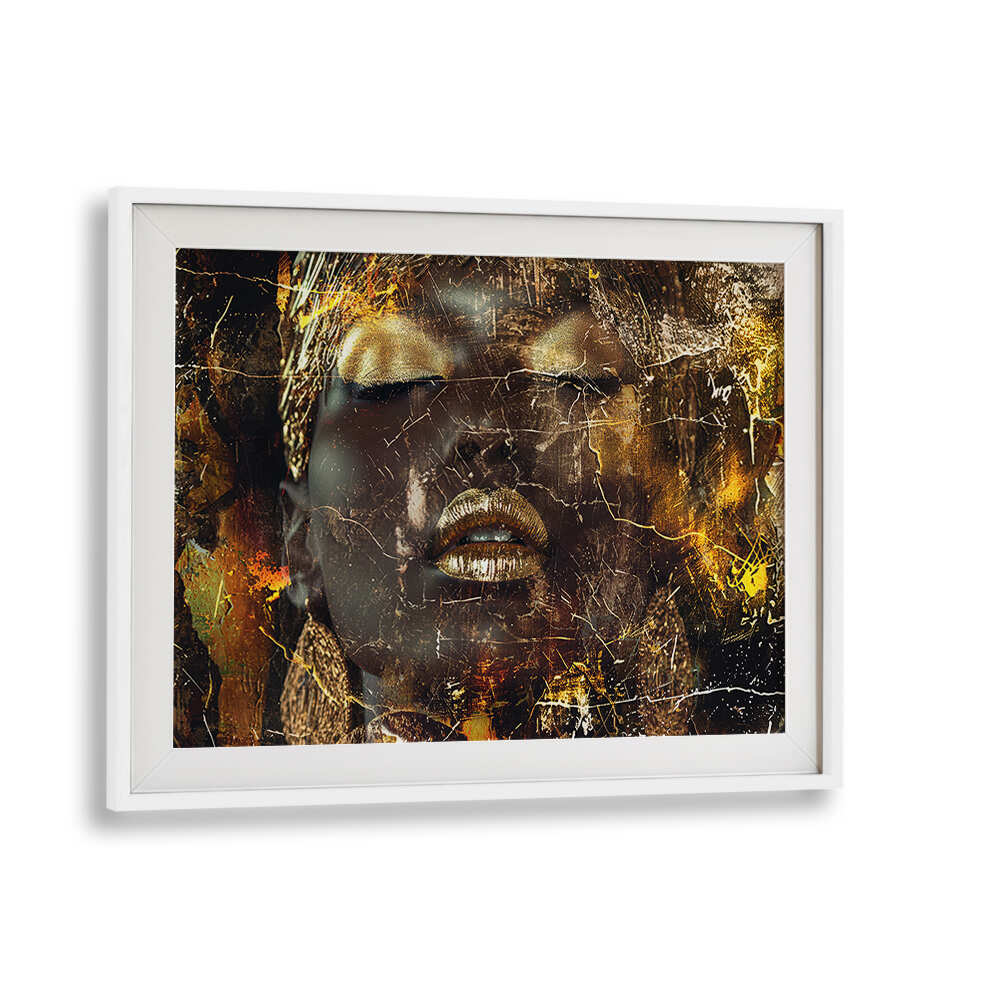 WOMAN ART ILLUSTRATION III , AFRICAN ART PAINTINGS