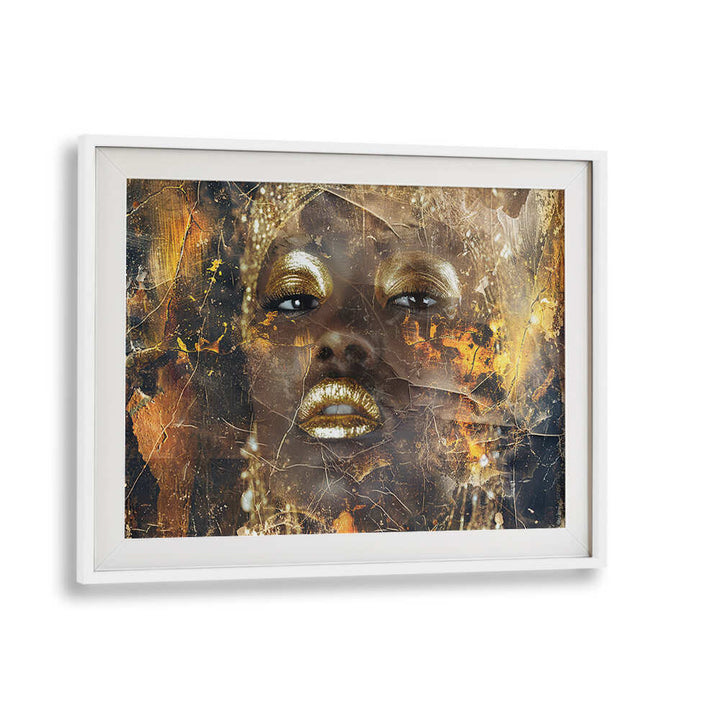 WOMAN ART ILLUSTRATION IV , AFRICAN ART PAINTINGS