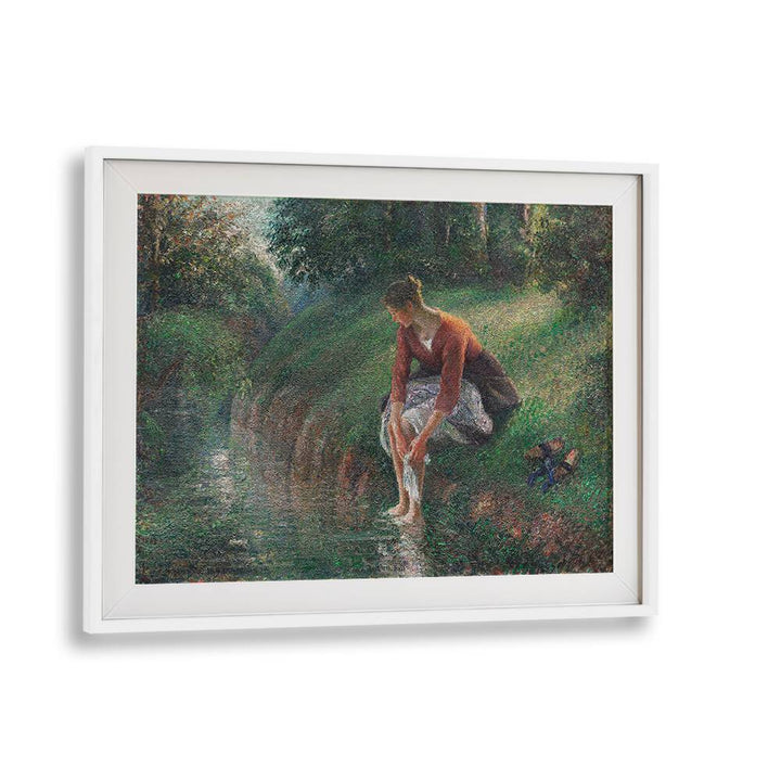 WOMAN BATHING HER FEET IN A BROOK (1894–95)  , VINTAGE PAINTINGS