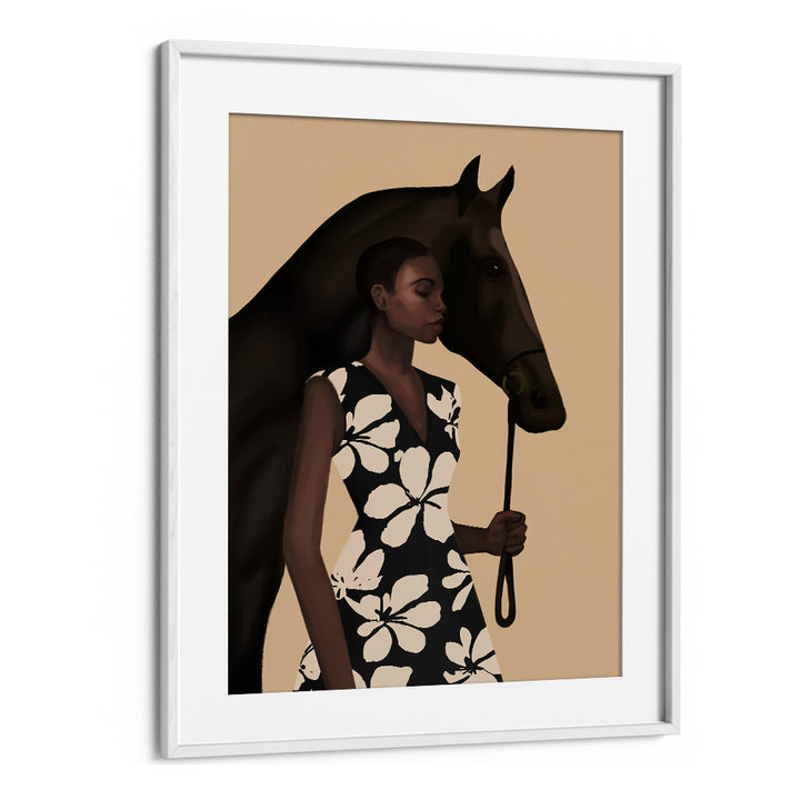 WOMAN WITH HORSE, SURREAL ART PRINTS