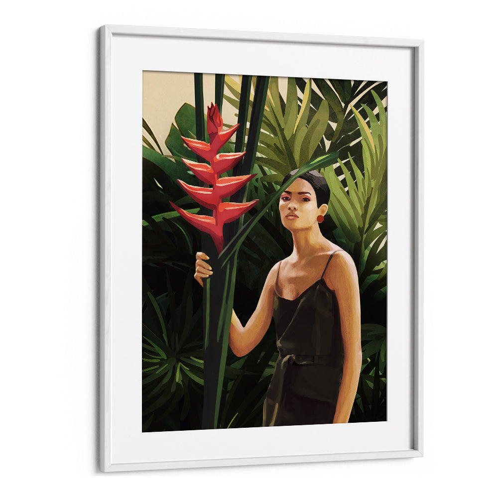 WOMAN IN TROPICAL FOREST, SURREAL ART PRINTS