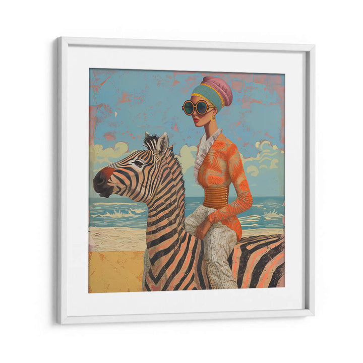 WOMAN AND ZEBRA , FASHION POSTERS