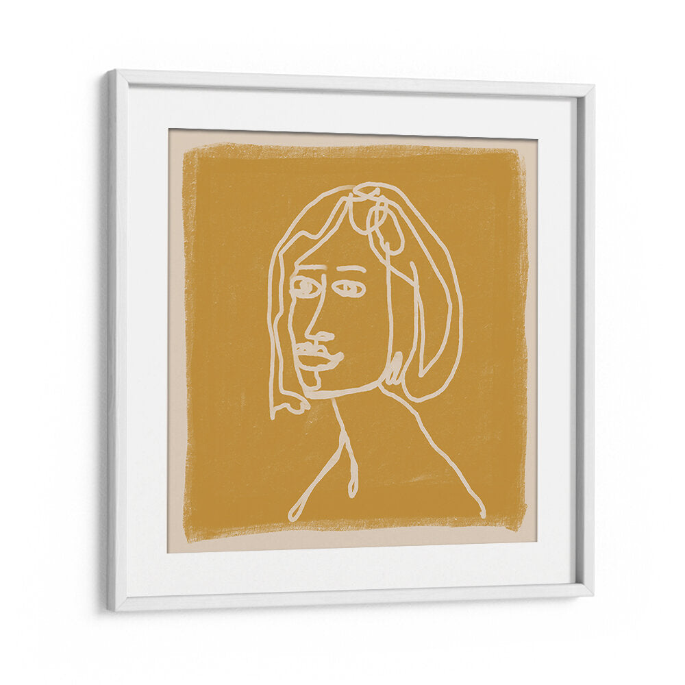 WOMAN IN GOLDS , LINE ART PAINTINGS
