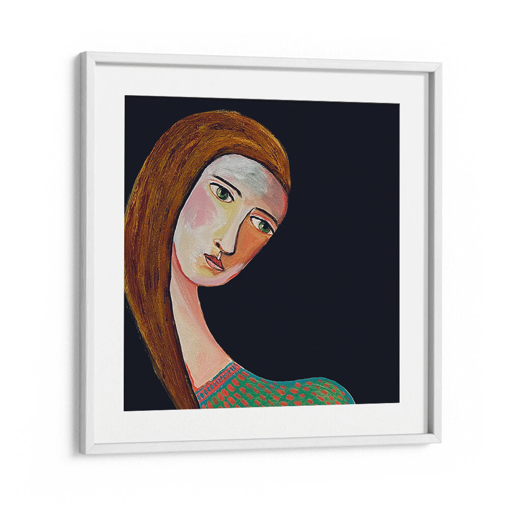 WOMAN LOOKING , PORTRAITS & FIGURATIVE ILLUSTRATIONS