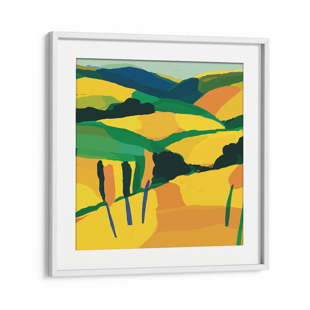 YELLOW GOLDEN HILL , LANDSCAPE PAINTINGS
