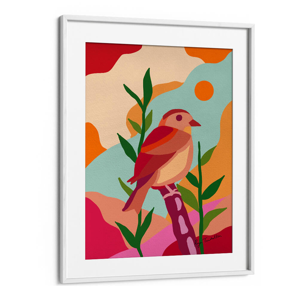 YELLOW THROATED SPARROW  ABSTRACT ART