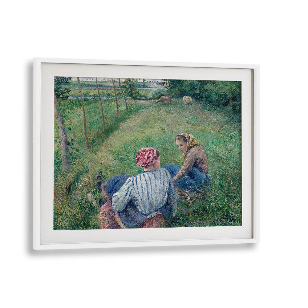 YOUNG PEASANT GIRLS RESTING IN THE FIELDS NEAR PONTOISE (1882)  , VINTAGE PAINTINGS