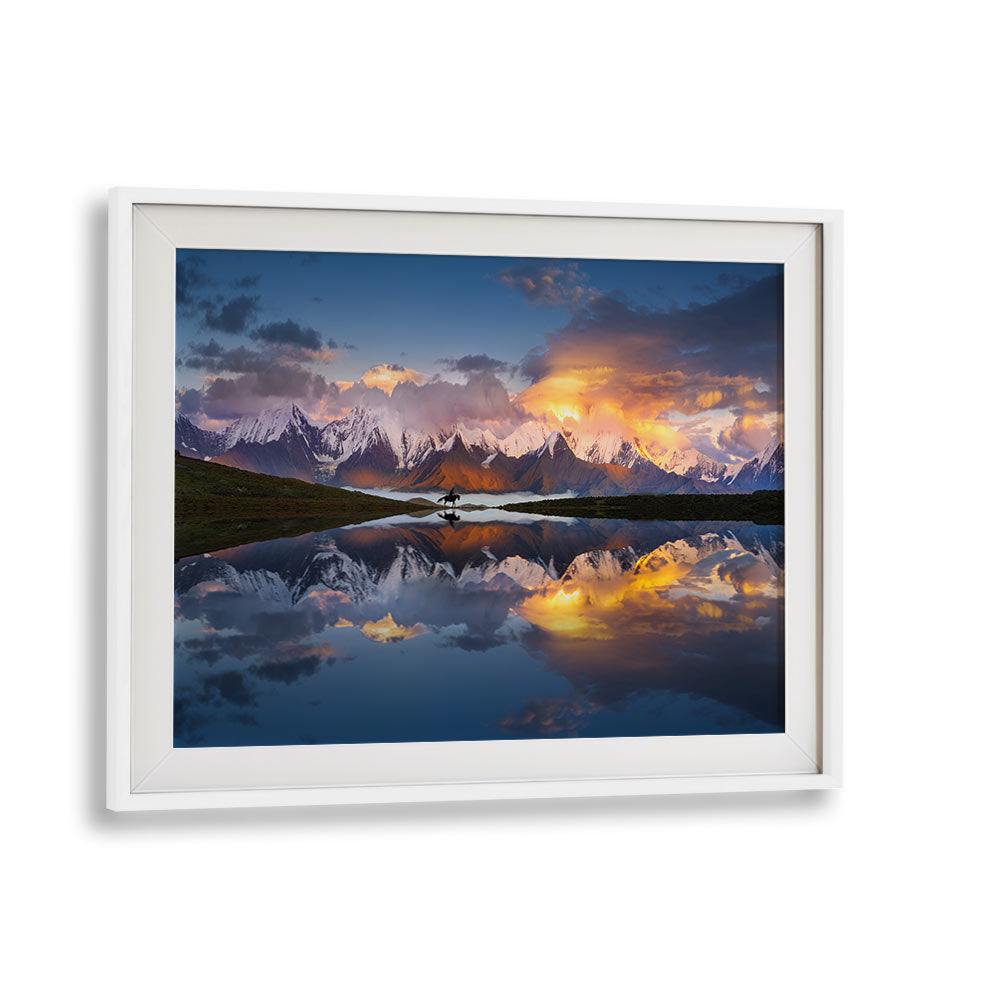 Stunning reflections of the MOUNTAINS IN SICHUAN, PHOTOGRAPHY PRINTS showcasing nature's breathtaking beauty.