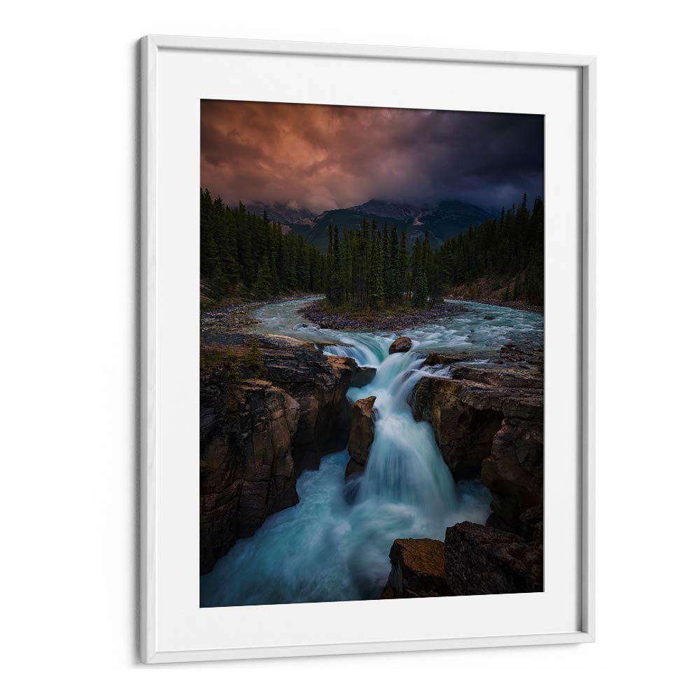 SUNWAPTA FALLS BY MICHAEL ZHENG , LANDSCAPE PHOTO PRINTS