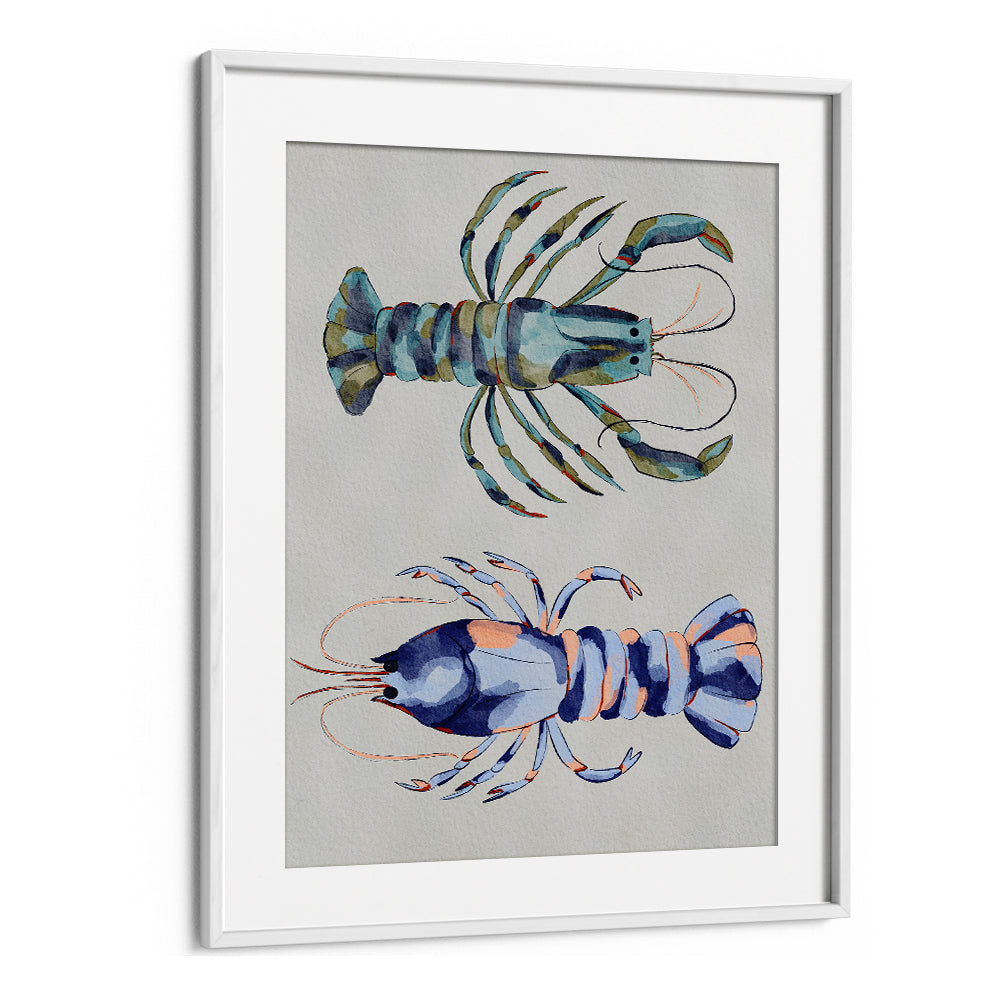 BLUE LOBSTERS WATERCOLOR