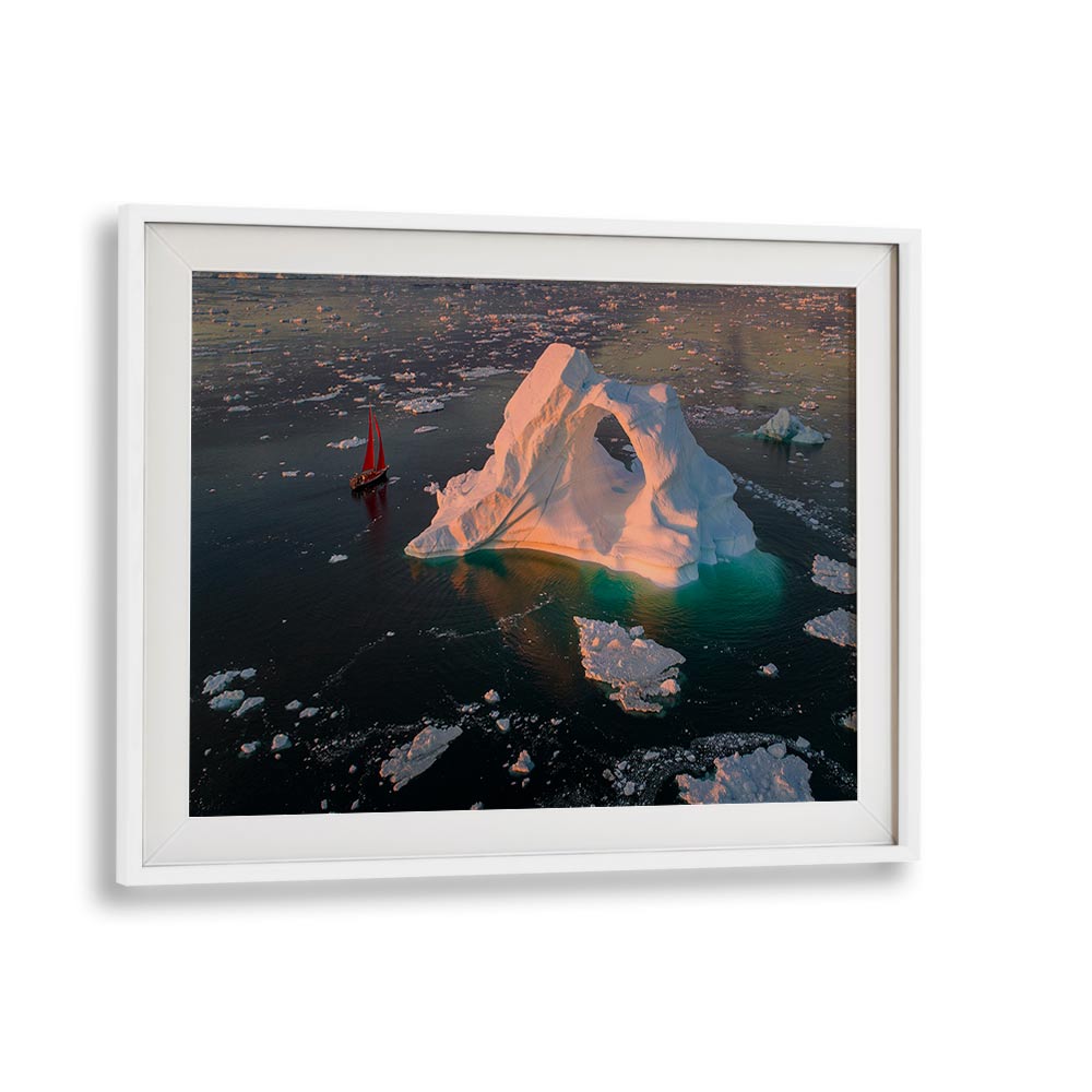 THE SMALL RED BOAT BY MARC PELISSIER , LANDSCAPE PHOTO PRINTS